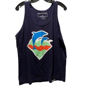 Pink Dolphin Tank Blue Size Large